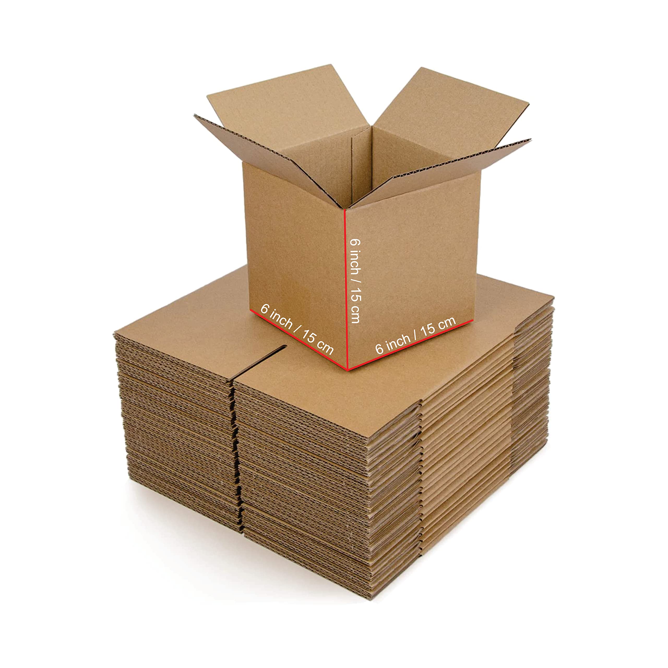 Bleus Packaging 3 Ply Corrugated Cardboard Box For Packing Shipping Courier Box,Size_ 6x6x6 Inches, Length 6 Inch - Width 6Inch - Height 6 Inch, Very Hard In Strength (50) (B0C1TLBP8B) Amazon Price History, Amazon Price Tracker