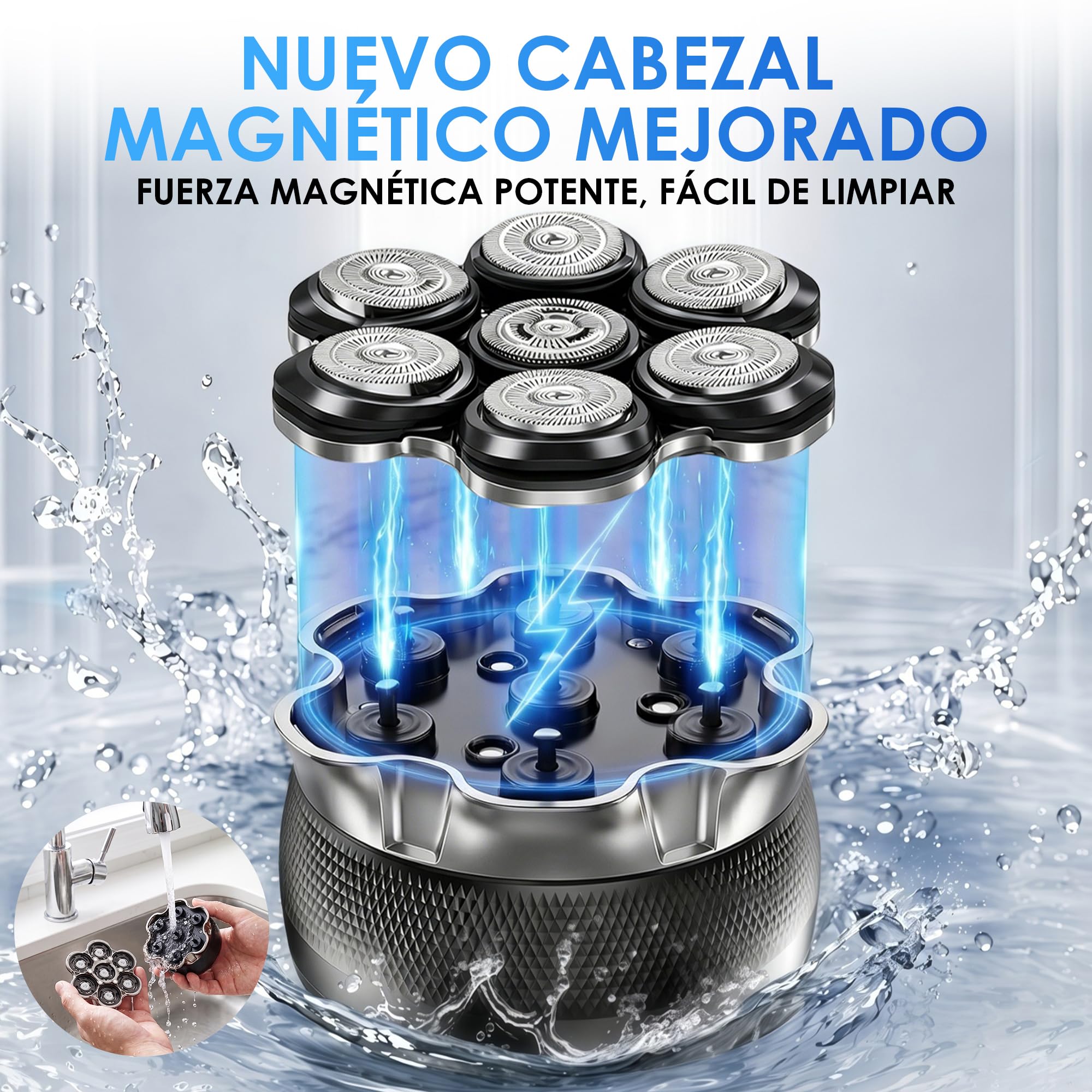 ICARE 7D Men's Head Shaver – Incl. 2 Cabezales Originales