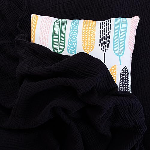 Miniatura 2 de PÜSKÜL - Manta de muselina de 100% algodón turco de alta calidad, tamaño Queen XL, para cama, sofá, manta ligera y suave de gasa para adultos,