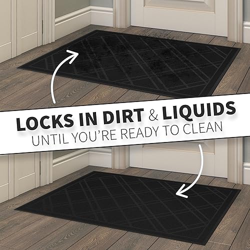 Miniatura 85 de SlipToGrip- Tapete universal de entrada, antideslizante, duradero y lavable- Tapete de bienvenida p/interior/exterior/entrada, malla Duraloop, Verde