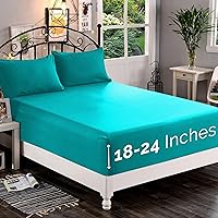 Vista 48 de Elegant Comfort - 1 sábana bajera de 1,500 hilos, microfibra suave, bolsillo profundo de hasta 16 pulgadas, resiste a las arrugas y a la Negro