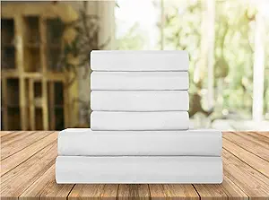 Elegant Comfort Luxury Soft Bed Sheets 1500 Premium Hotel Quality Microfiber Softness Wrinkle and Fade Resistant (4-Piece) Bedding Set, Twin/Twin XL, White