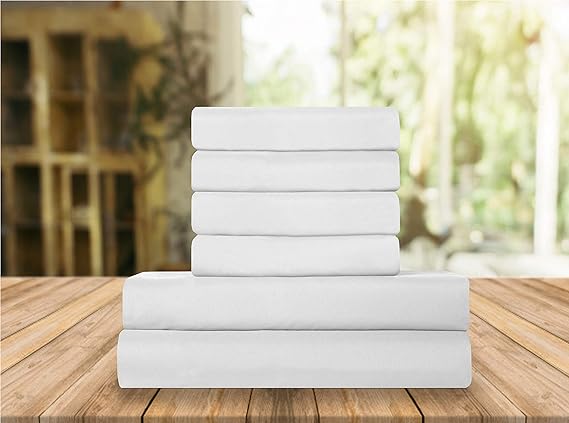Elegant Comfort Luxury Soft Bed Sheets 1500 Premium Hotel Quality Microfiber Softness Wrinkle and Fade Resistant (4-Piece) Bedding Set, Twin/Twin XL, White