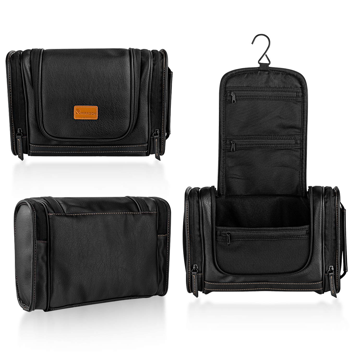 mirason travel toiletry bag zipper mesh pouch and elastic loops