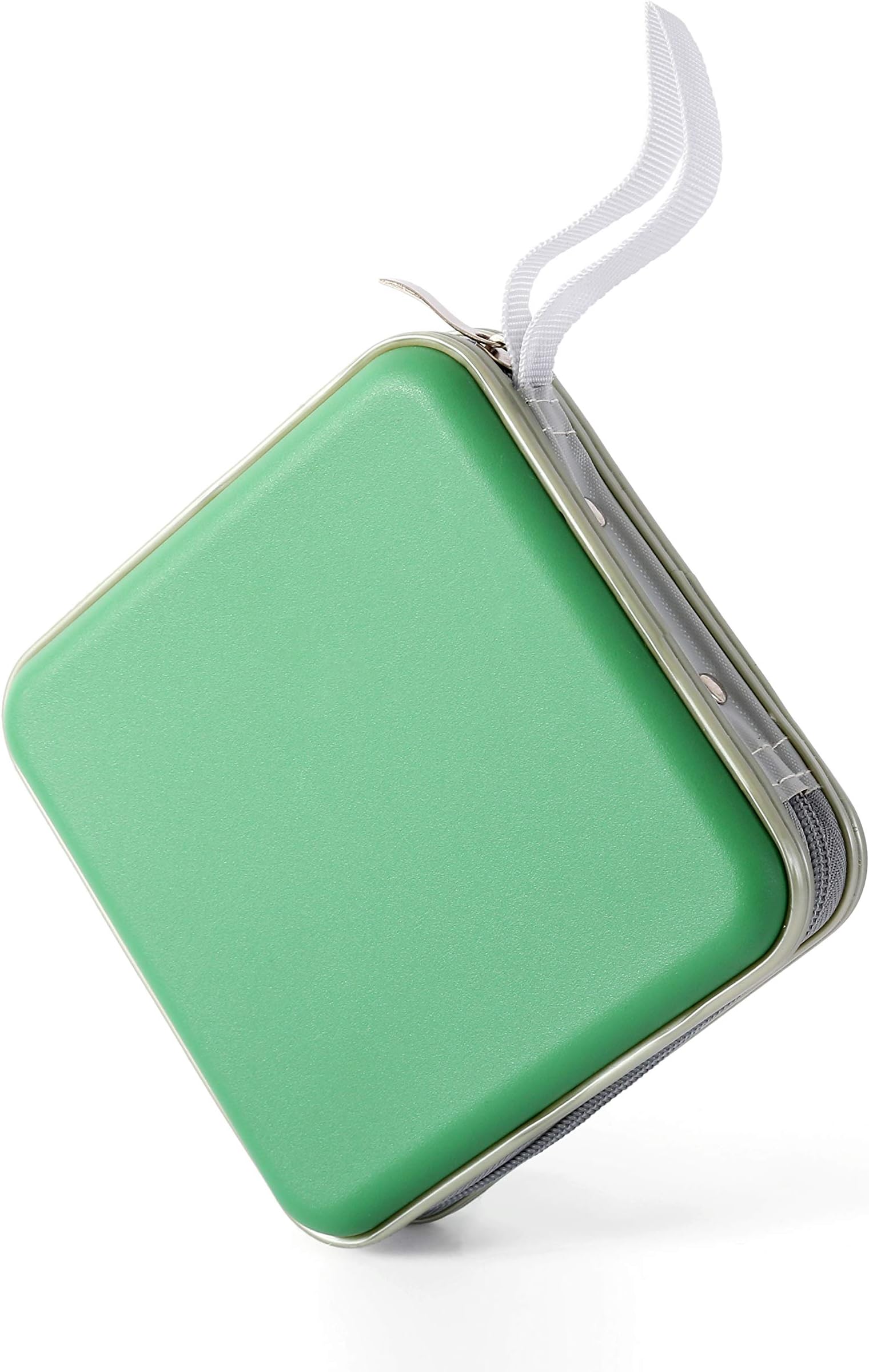 Hard Plastic CD/DVD Binder, Portable Storage wallet 30-capacity, Green