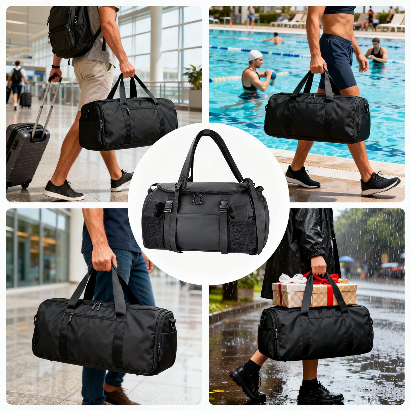Bolsa deportiva ajustable de gran capacidad