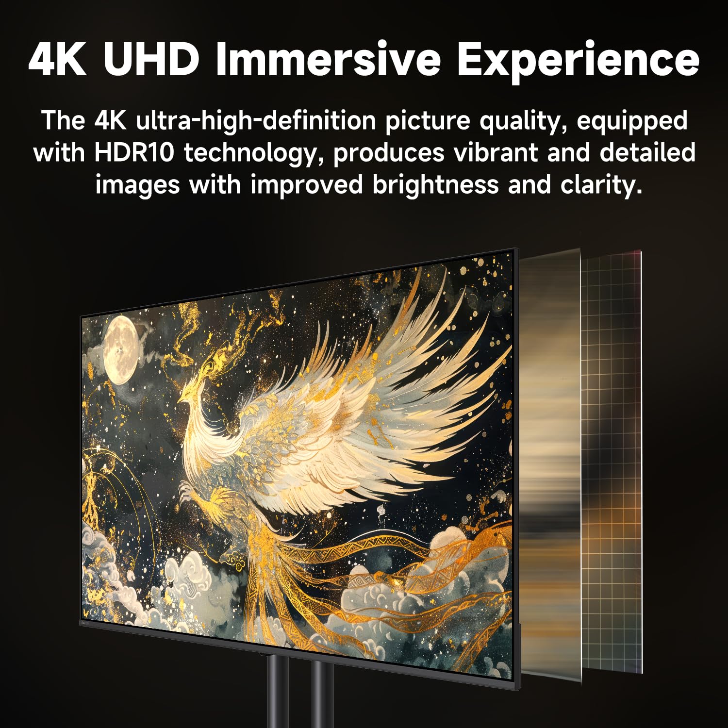 HORION 55 Inch 4K UHD Interactive Display for Conferences, Office, LED Commercial TV, Use for Commercial Signage Display, 260 nit, HDMI, USB, Wi-Fi, Speakers