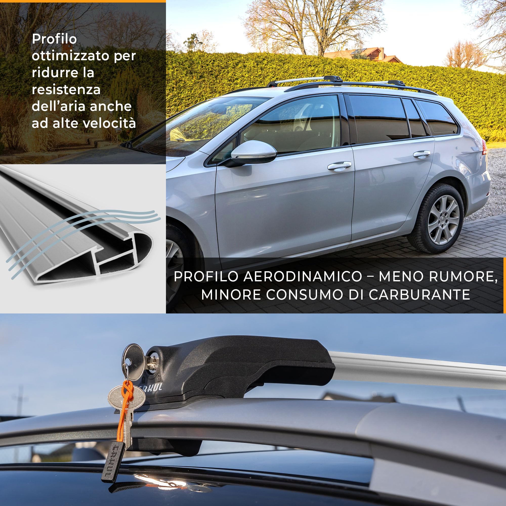CHROMEMASTER | Barre da tetto portatutto Alu per Peugeot Partner 2008-2018
