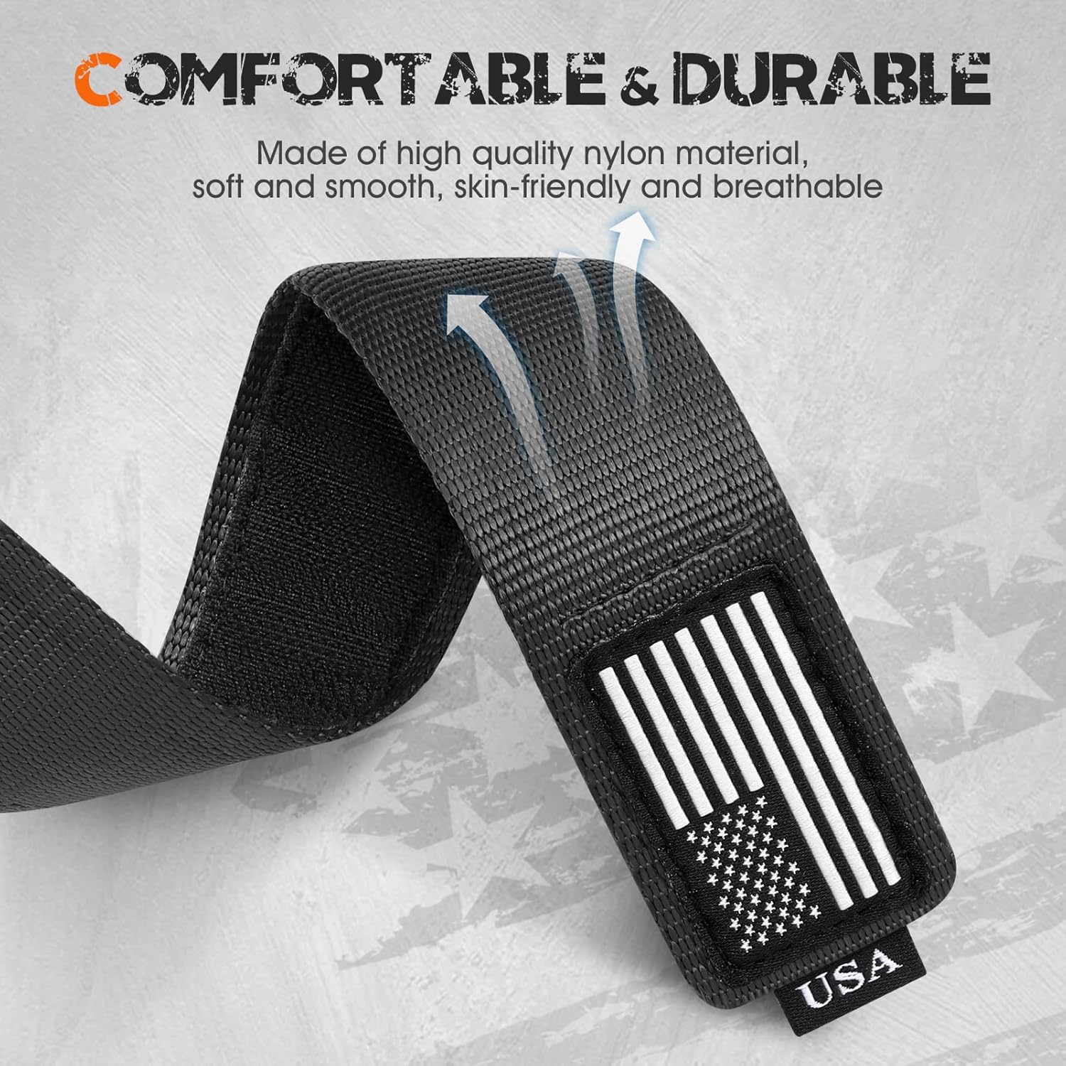 SNBLK Rugged Nylon Sport Bands Compatible with Apple Watch Bands for Men 44mm 49mm 46mm 45mm 42mm, Soft Breathable Woven Flag Wristband Strap for iWatch Ultra 2/Ultra Series 10 9 8 7 6 5 4 3 2 1 SE - Image 3