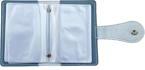 Miniatura 4 de Sanzeon Cartera de tarjeta de crédito RFID para mujeres y hombres.26 ranura para tarjeta, Azul Patchwork,