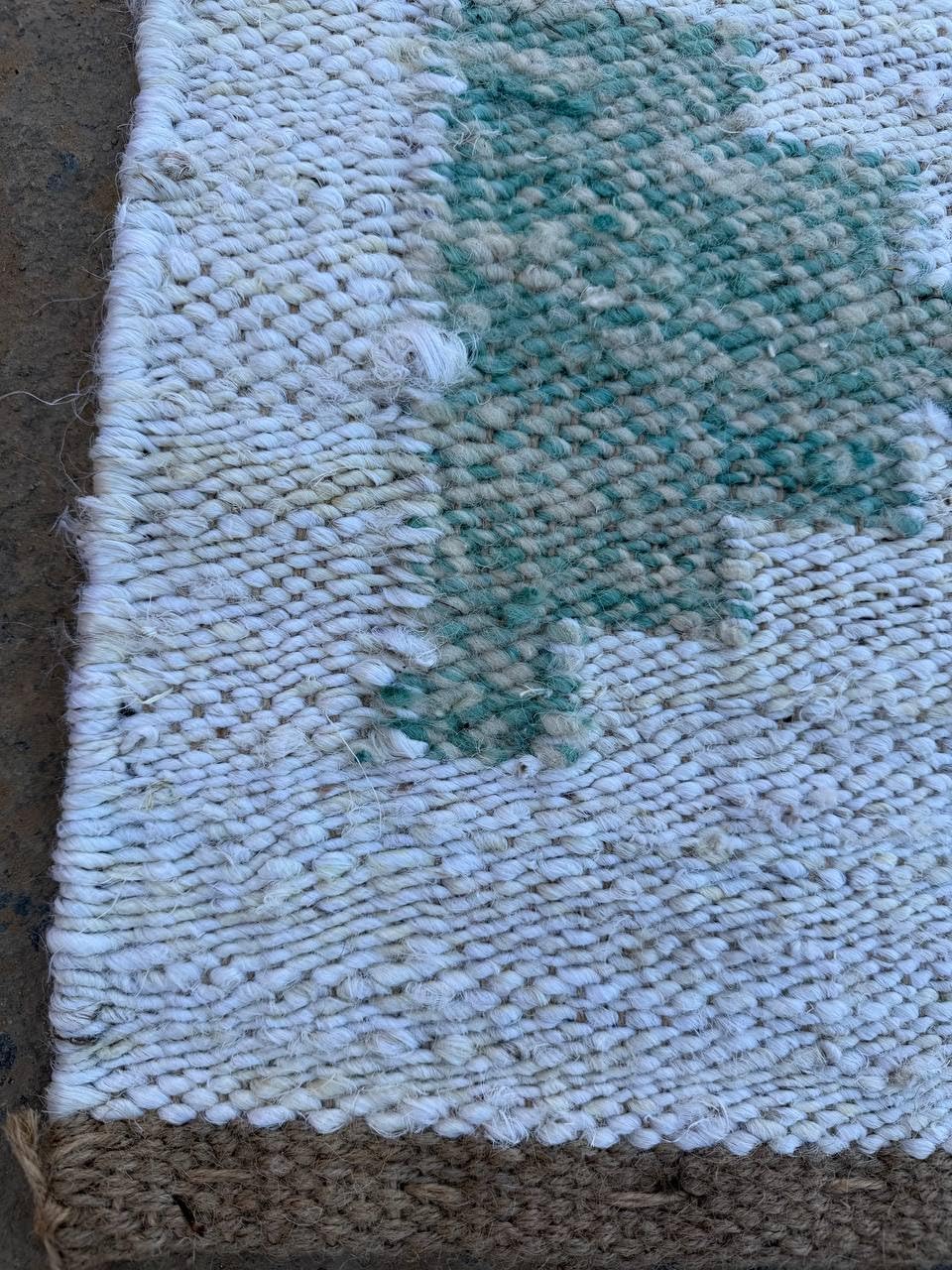Handwoven Hemp Jute Stair Runner Geometric Design Home Use (3 x 20)