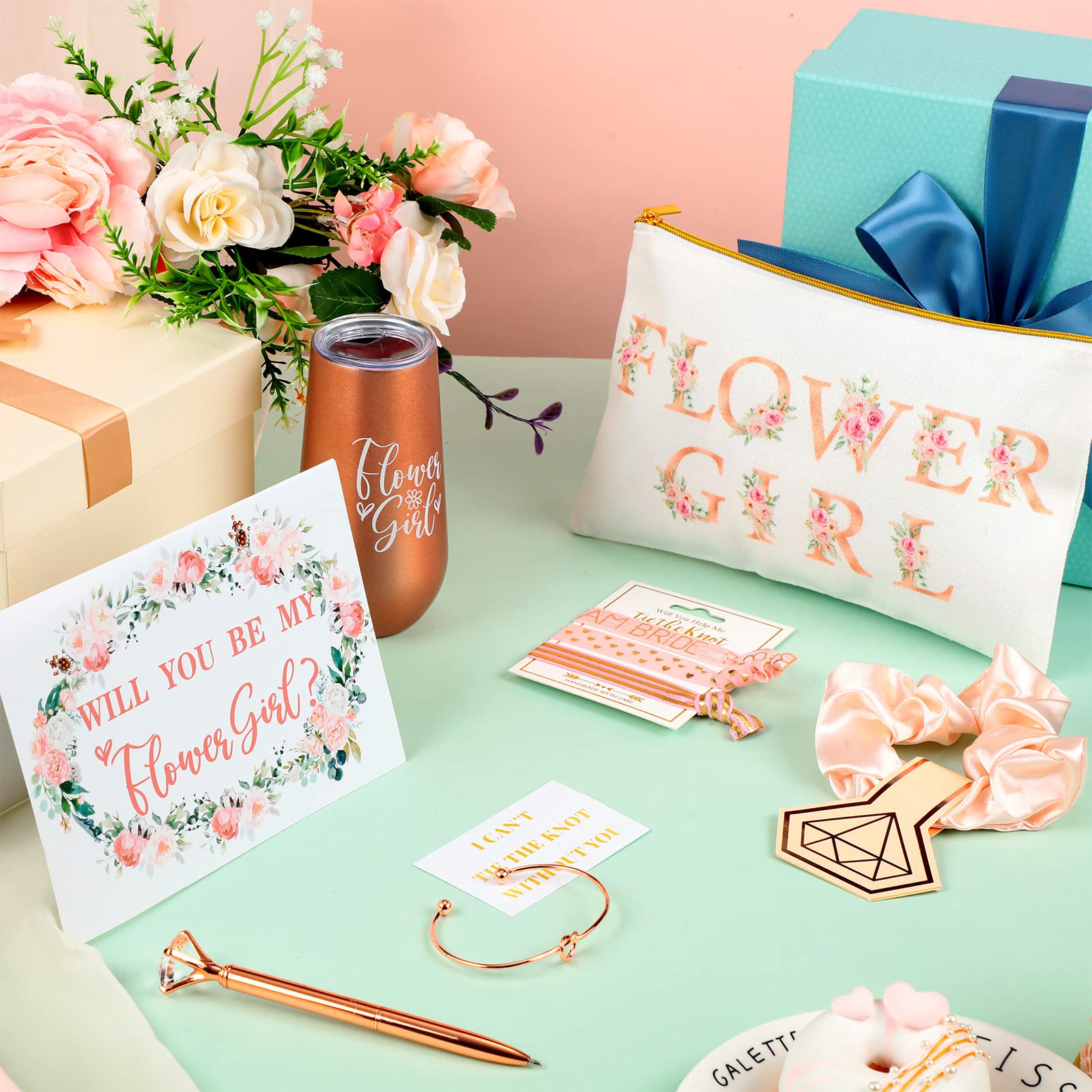Yexiya 13-Pc Bridesmaid Proposal Box Gift Set - Includes Tumbler, Socks, Jewelry & More 13 thumbnail image