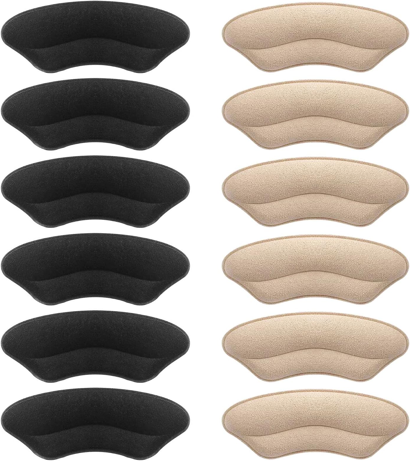 FlyCoco Heel Pads For Shoes - 6 Pairs Anti-Slip Inserts For Loose Heels & Blister Prevention