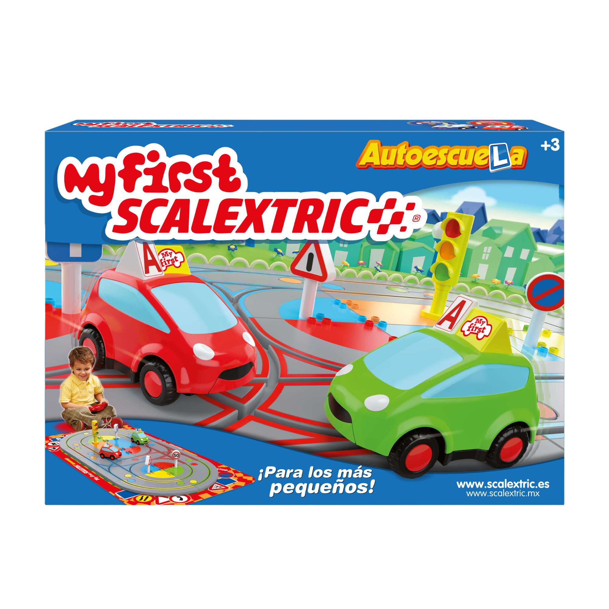 SCALEXTRIC - Circuito Preescolar My First Scalextric - Pista de Carreras Completa, Coches y mandos incluidos - Juguete para niños a Partir de 3 años