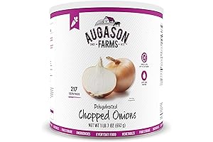 Augason Farms 10 Can Clearance Sale: Dehydrated Chopped Onions 1 lb 7 oz