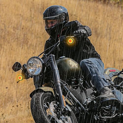 Miniatura 7 de Luz de señal de giro LED 1157 para motocicleta delantera y trasera, lente ahumada de 2 pulgadas, compatible con Harley Softail Touring Dyna Fat Boy