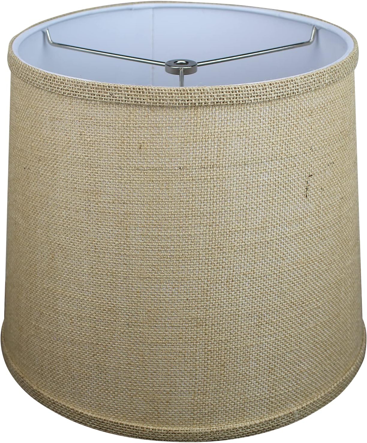 FenchelShades.com 10" Top Diameter x 12" Bottom Diameter 10" Height Fabric Drum Lampshade Spider Attachment … (Linen Navy Blue)