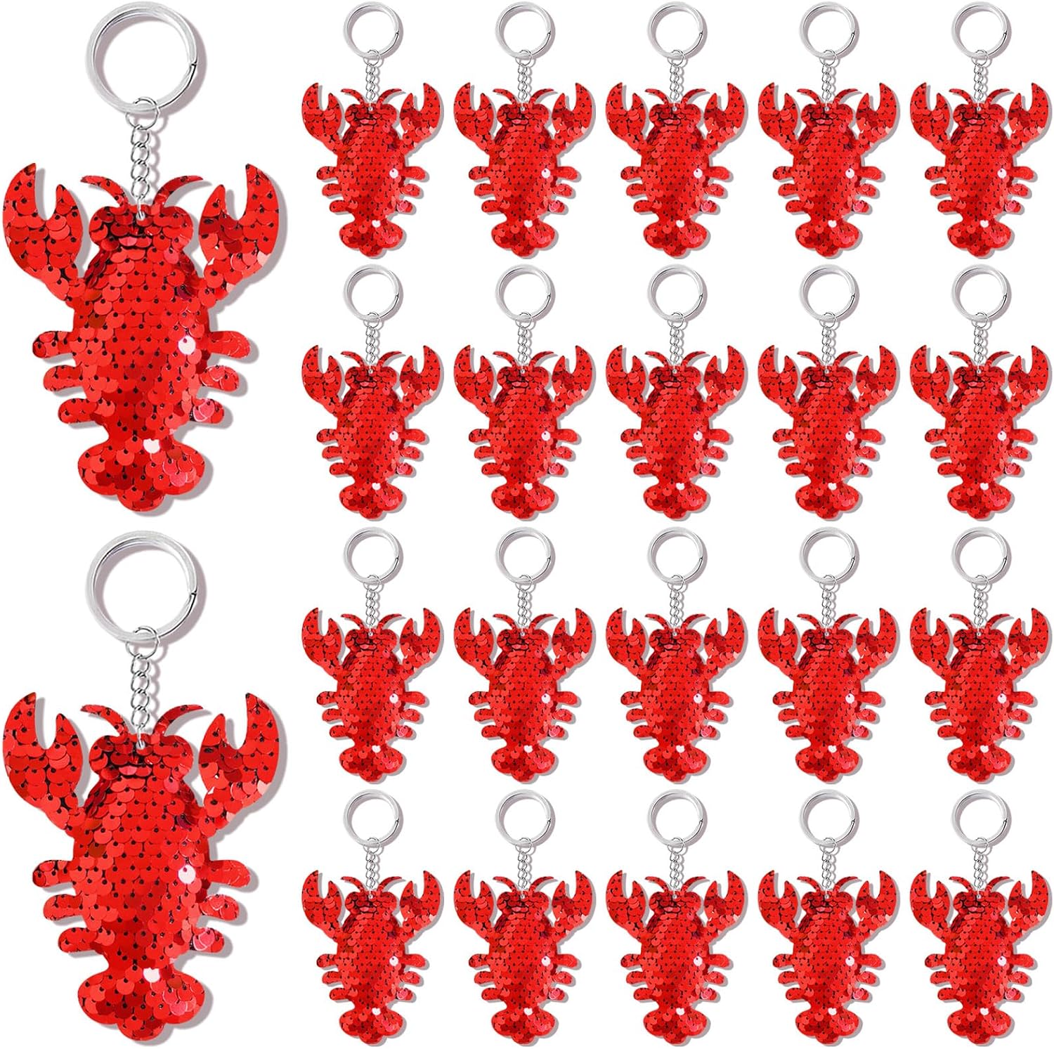 CiciBear 25 Pack Turtle Sequin Keychains for Party Favors, Kids and Adults Birthday Gift, Baby Shower, Turtle Party, 5 Colors