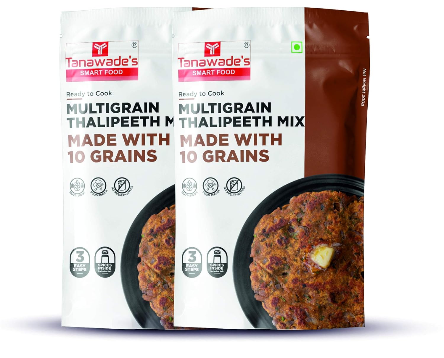 Tanawade’s Smart Food Instant Multigrain Thalipeeth Mix – Pack of 2 • No Preservatives • Ready‑to‑Cook High‑Fibre Multi‑Grain Flatbread • Hand‑Picked Flavours Tanawade’s Smart Food Instant Multigrain Thalipeeth Mix – Pack of 2 • No Preservatives • Ready‑to‑Cook High‑Fibre Multi‑Grain Flatbread • Hand‑Picked Flavours