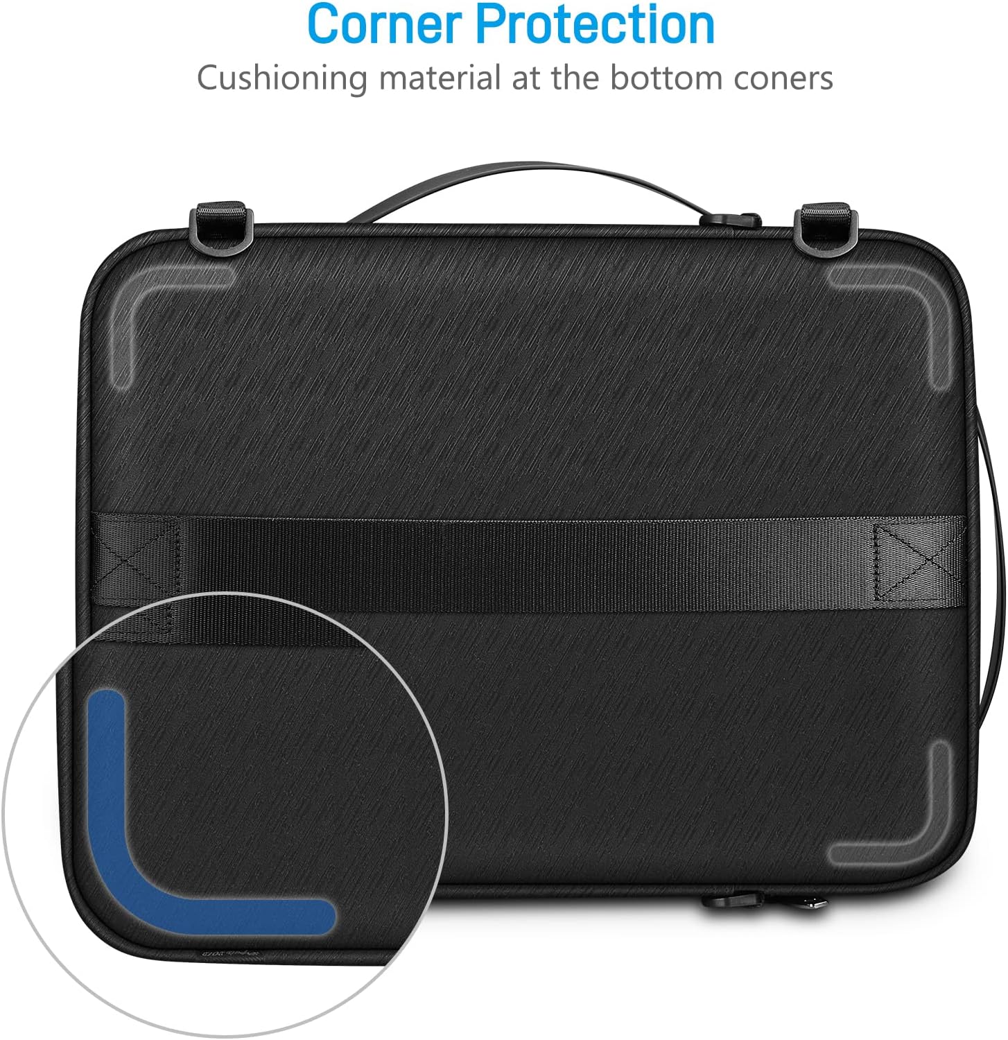 FINTIE Laptop Shoulder Bag Briefcase for MacBook Air 15 13.6 13, MacBook Pro 14 13, 13.5" Surface Laptop, 13" Samsung Lenovo HP Acer Notebook, Black - Image 5