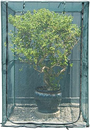 Cubierta de red portátil de 4 x 4 pies, grande, 6 pies de alto, jaulas de cultivo, cubierta protectora de plagas para verduras y frutas, red de