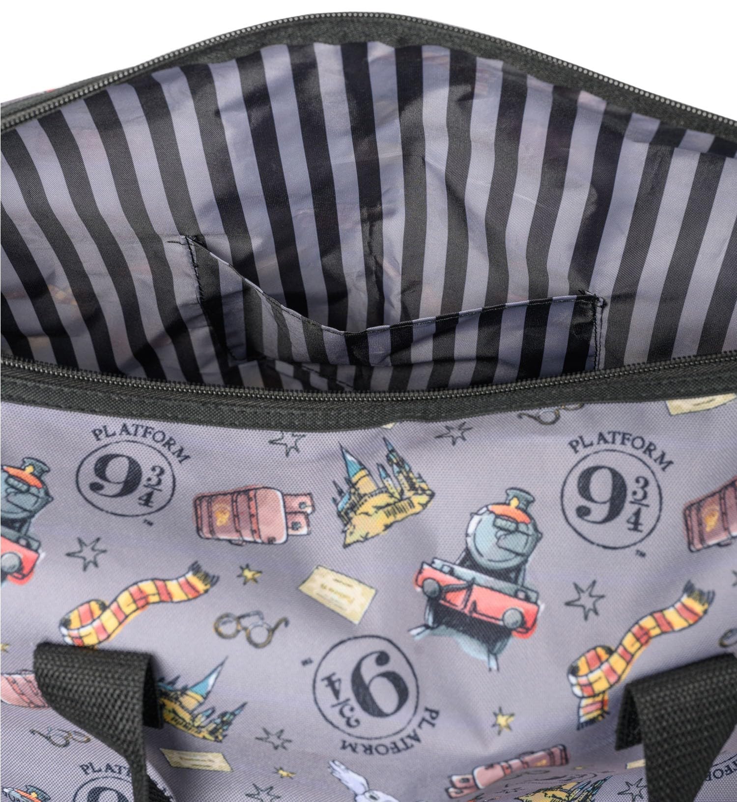 Bolsa de lona Tren Buho Gafas Hogwarts Estampado Todo Sobre Llevar Viajes, Blanco apagado, Bolsa de lona Weekender 3