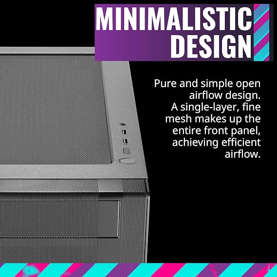 Cooler Master MasterBox NR400 Micro-ATX PC Case Tower Minimal Design Airflow Mesh Front Panel 240mm Water Cooling Compatible Tempered Glass Single Headset Jack MCB-NR400-KG5N-S00