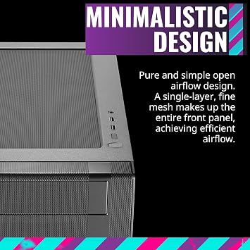 Cooler Master MasterBox NR400 Micro-ATX PC Case Tower Minimal Design Airflow Mesh Front Panel 240mm Water Cooling Compatible Tempered Glass Single Headset Jack MCB-NR400-KG5N-S00