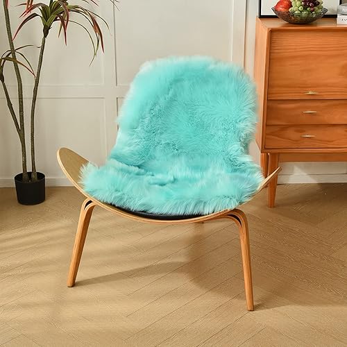 Vista 113 de duduta Tapete redondo de piel de oveja sintética color púrpura de 4 x 4 pies, peludo y mullido, lavable a máquina