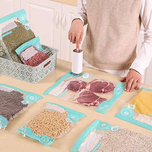 Miniatura 4 de Sellador al vacío eléctrico de mano, máquina al vacío de bolsa Sous Vide para alimentos al vacío, almacenamiento y conservación de Furits (batería