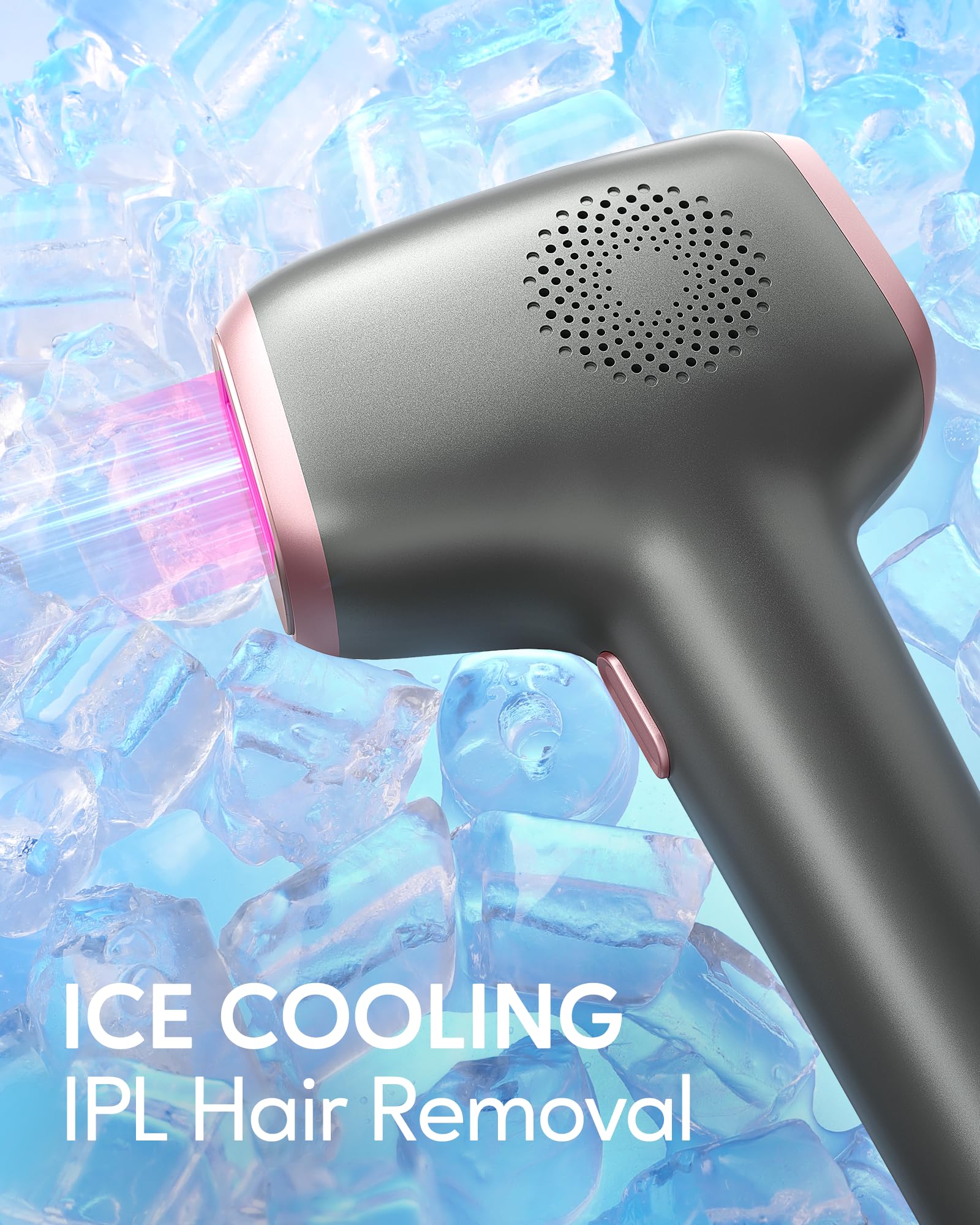 INNZA Laser Hair Removal with Ice Cooling Care Function for Women Permanent,999,999 Flashes Painless IPL Hair Remover, Hair Removal Device for Armpits Legs Arms Bikini Line