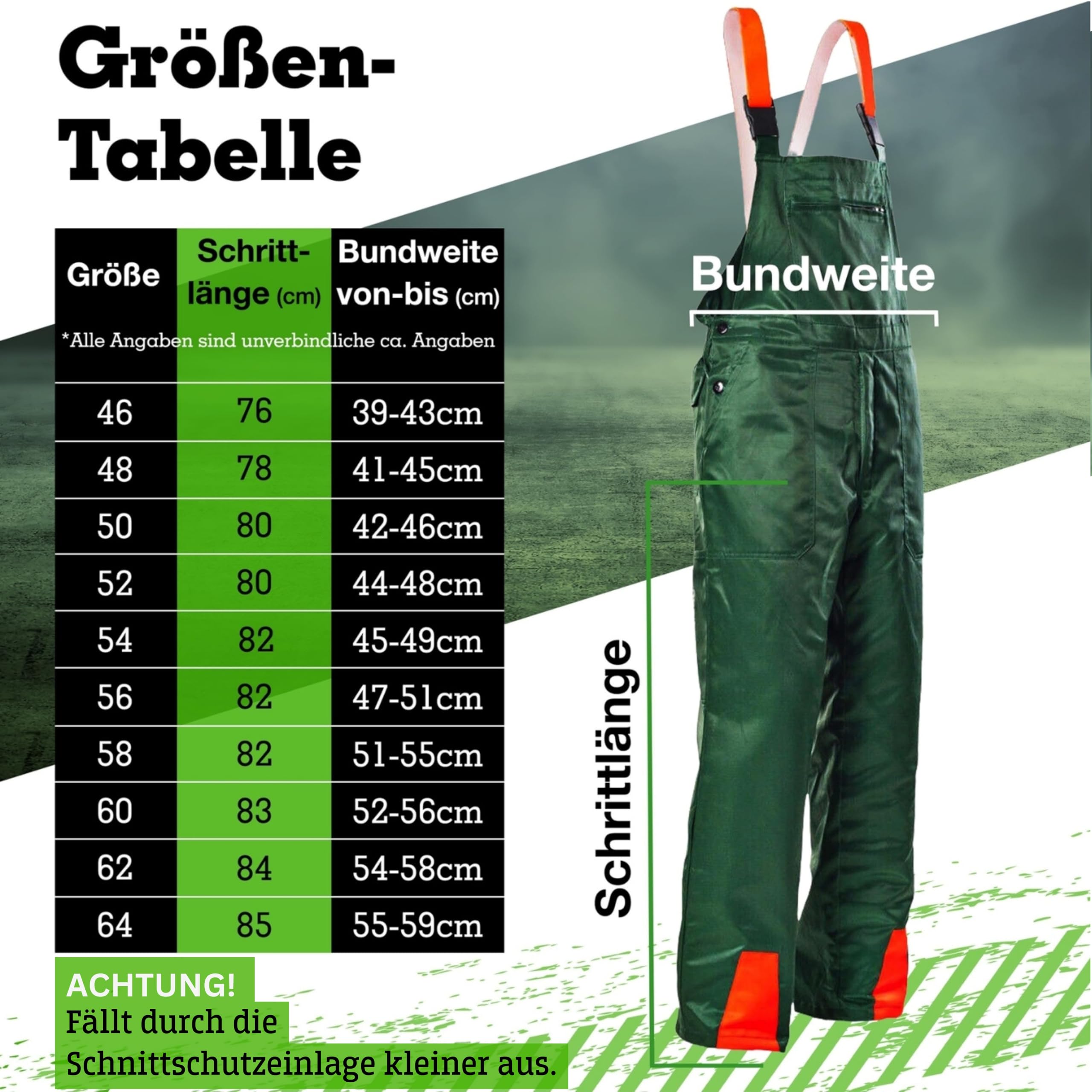 Safetytex Forstschutz Set Schnittschutzhose und Forsthandschuhe | 2-teiliges Set, KWF geprüft, Schutz bei Forstarbeiten, Gartenarbeiten, robuste Verarbeitung, komfortabel, langlebig