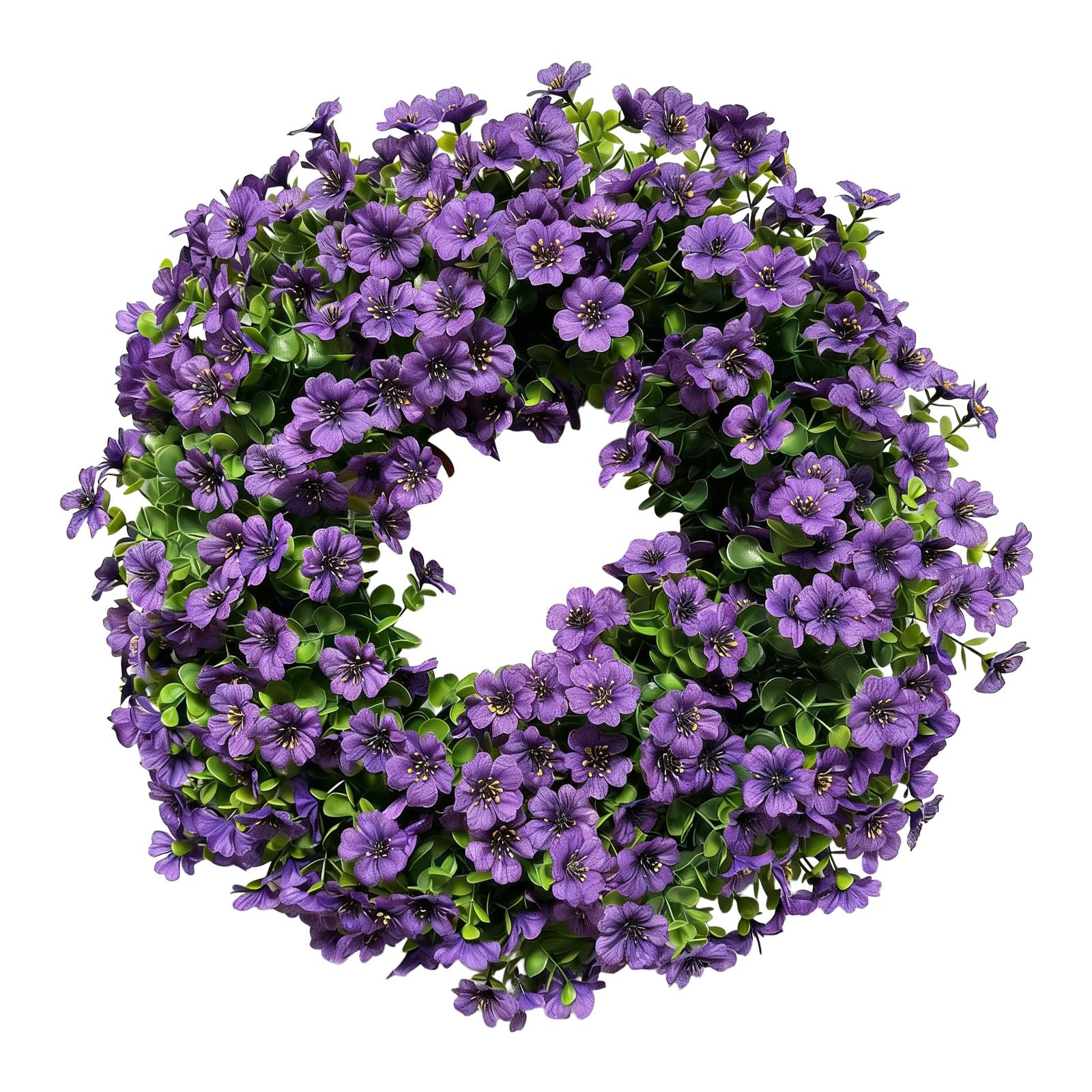 Couronne de fleurs de raisin en soie, la déco sans flétrissement ni entretien