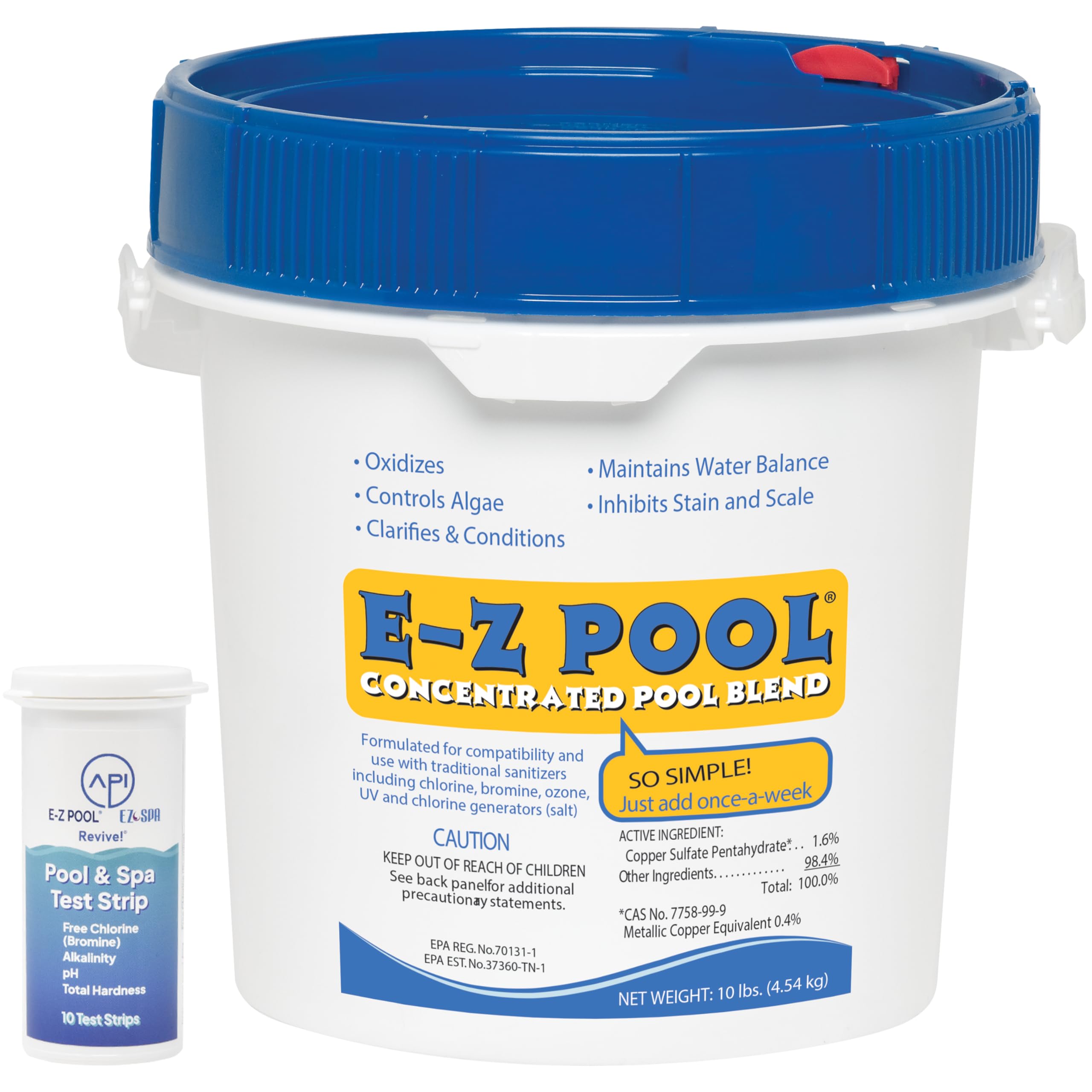 EZ Pool 4.5 kg con tiras de prueba