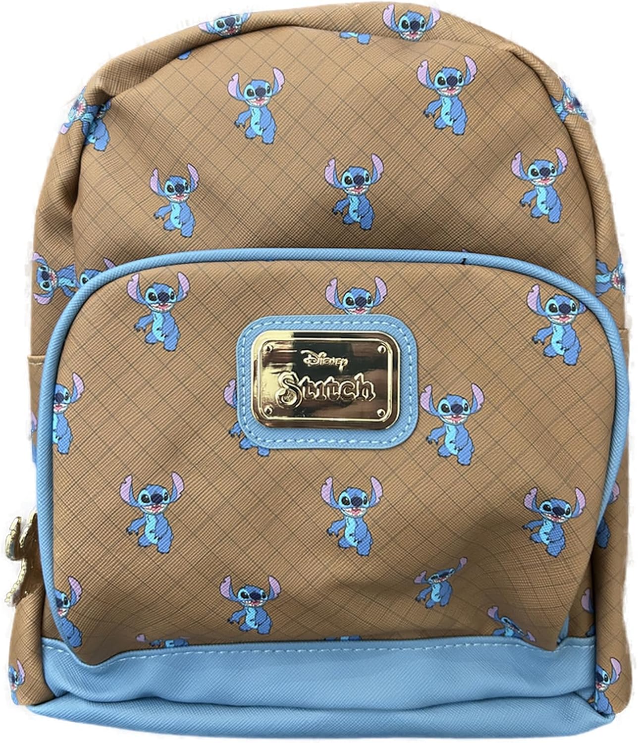 Fast Forward Bluey Mini Backpack, Unisex, 10" H x 8" W x 4.5" D, Bluey Face, PU Leather, Adjustable Straps, 3 Compartments, Water Resistant, Officially Licensed