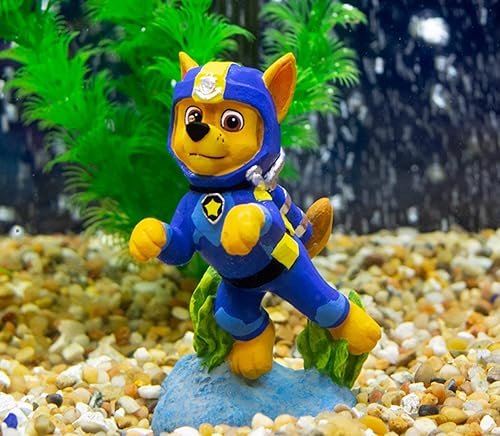 Miniatura 3 de Penn-Plax Adorno de acuario de Paw Patrol con licencia oficial - Chase - Tamaño mini