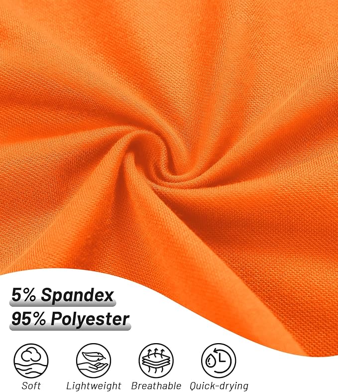 Polo secood para hombre manga corta naranja talla M miniatura 5
