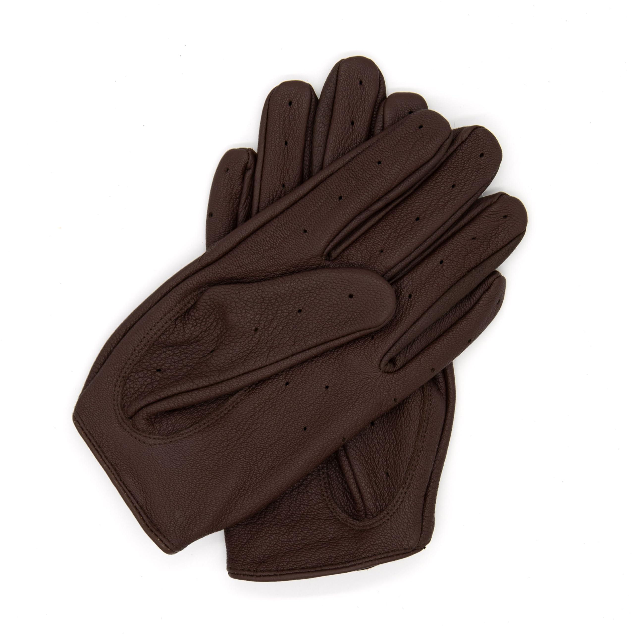 PETE - Premium Herren Autofahrerhandschuhe aus Ziegenleder mit Touchscreenfunktion, Fahrerhandschuhe Oldtimer, Motorrad, Auto-Lederhandschuhe, Driver gloves