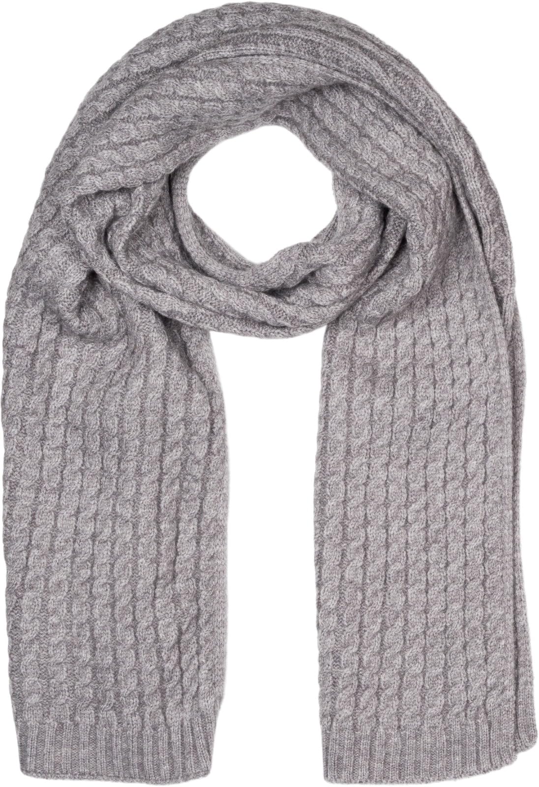 styleBREAKER Set invierno 3 piezas mujer: bufanda | Set: Bufanda trenzada 175x28cm, gorro 59cm con pompón de pelo sintético y guantes 16-21cm.