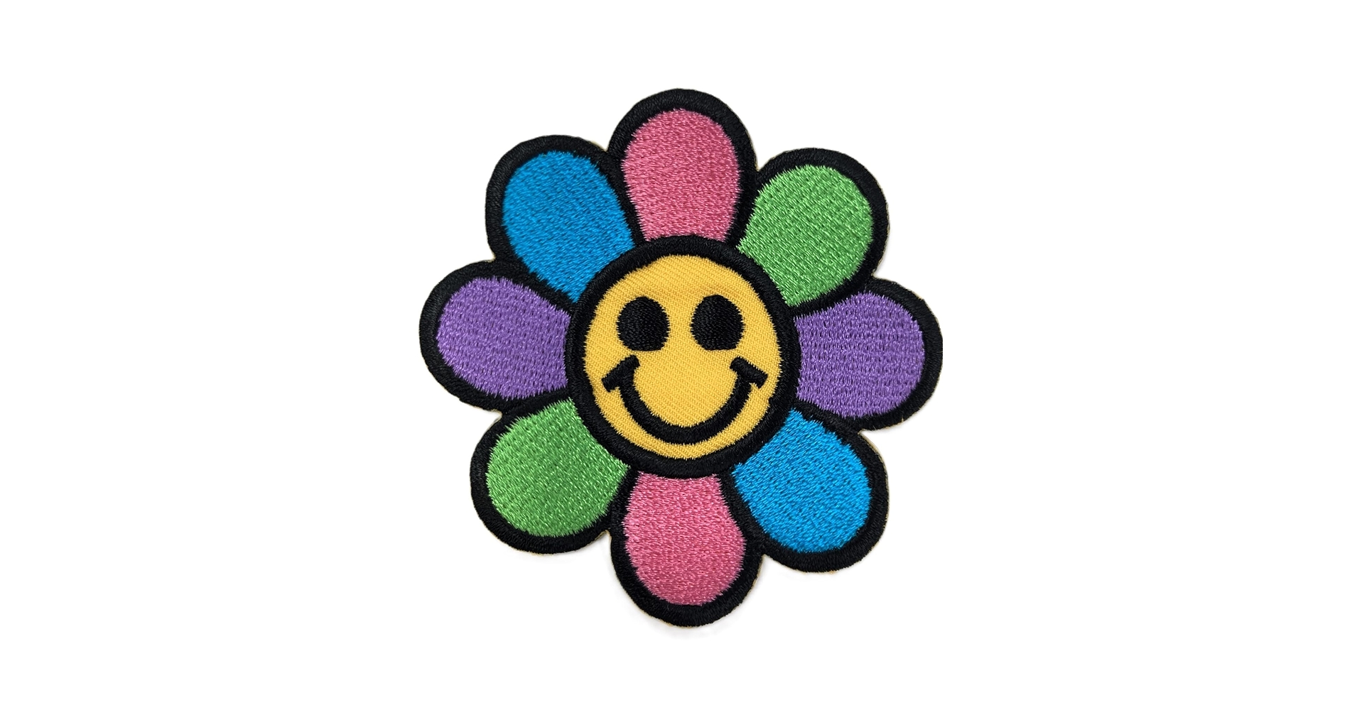 Amazon.co.jp: ワッペン アイロン スマイル フラワー にこちゃん 花