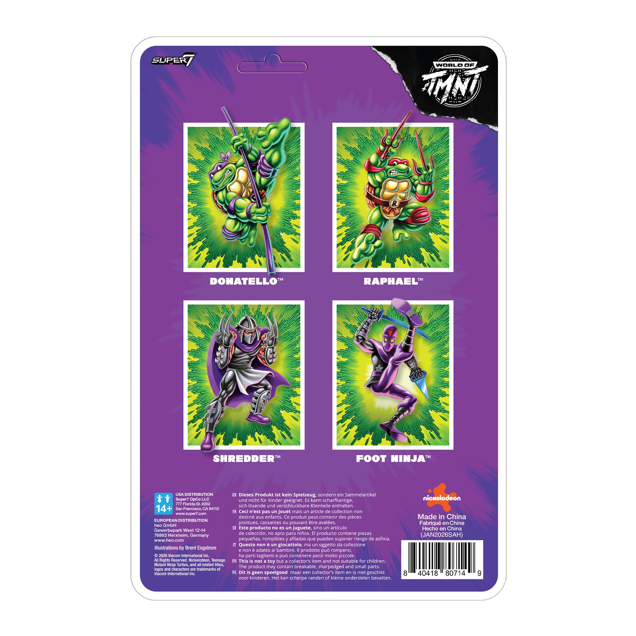 Super7 Teenage Mutant Ninja Turtles Reaction+ Wave 01 - Action Figure Shredder