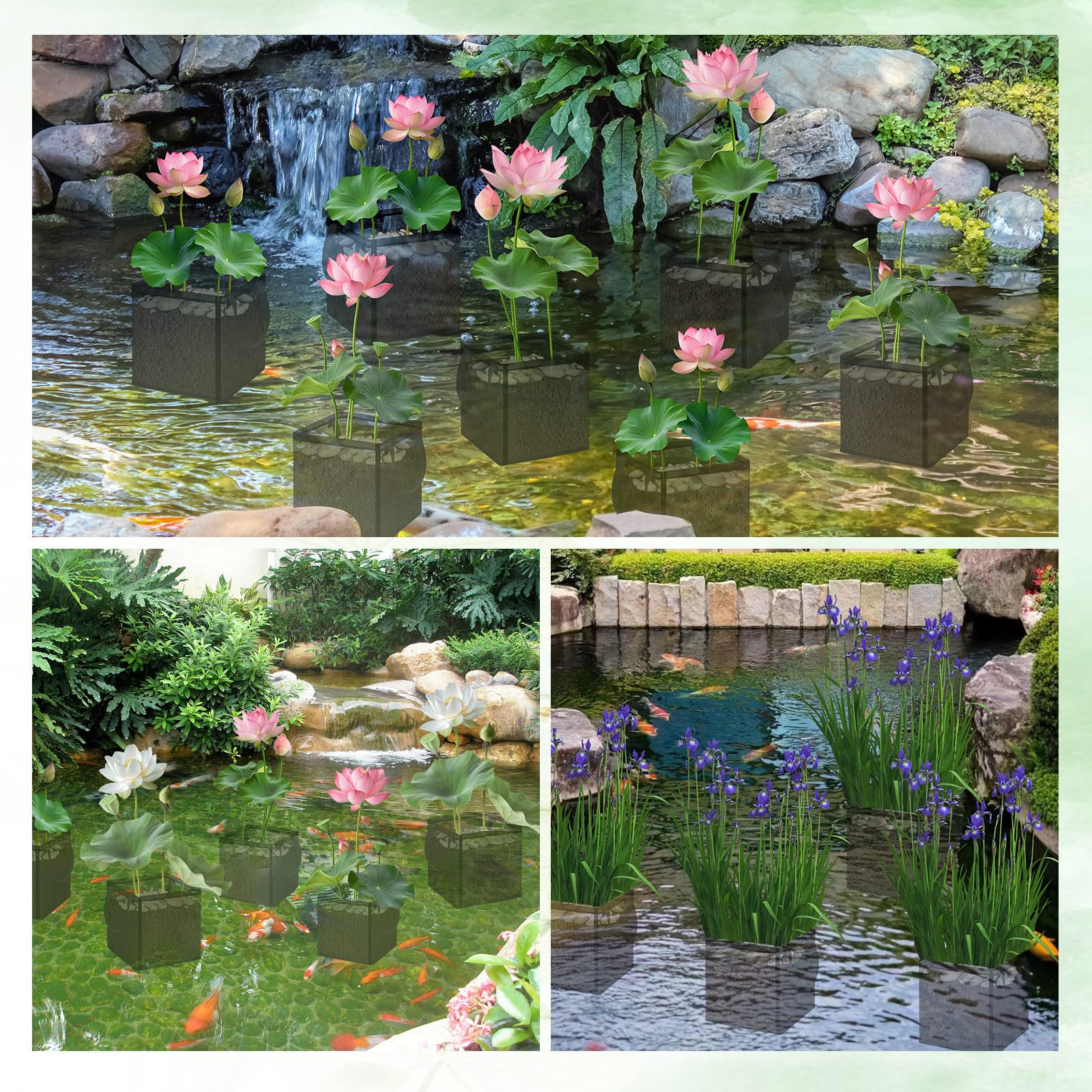 Smart Pots – Vaso Porta Piante Acquatiche Flessibile Per Laghetti – 7 Galloni (26,5 Litri) – Tessuto Traspirante