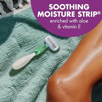BIC Soleil 5 Sensitive Womens Disposable Shaving Razors, 2 Count, 5 Blades