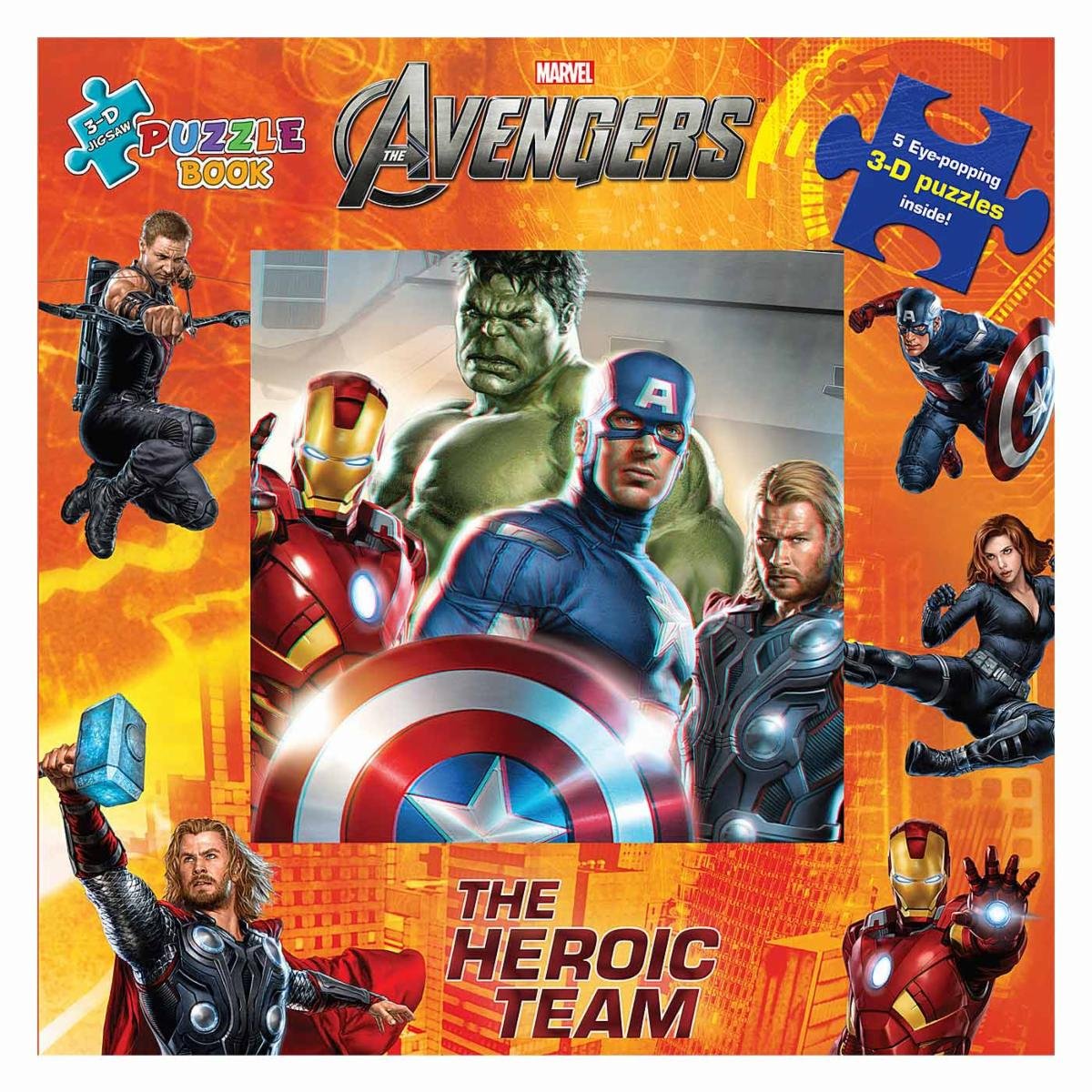 The Heroic Team (With Puzzles) The Avengers (3D Jigsaw Puzzle Book) The Walt Disney Company