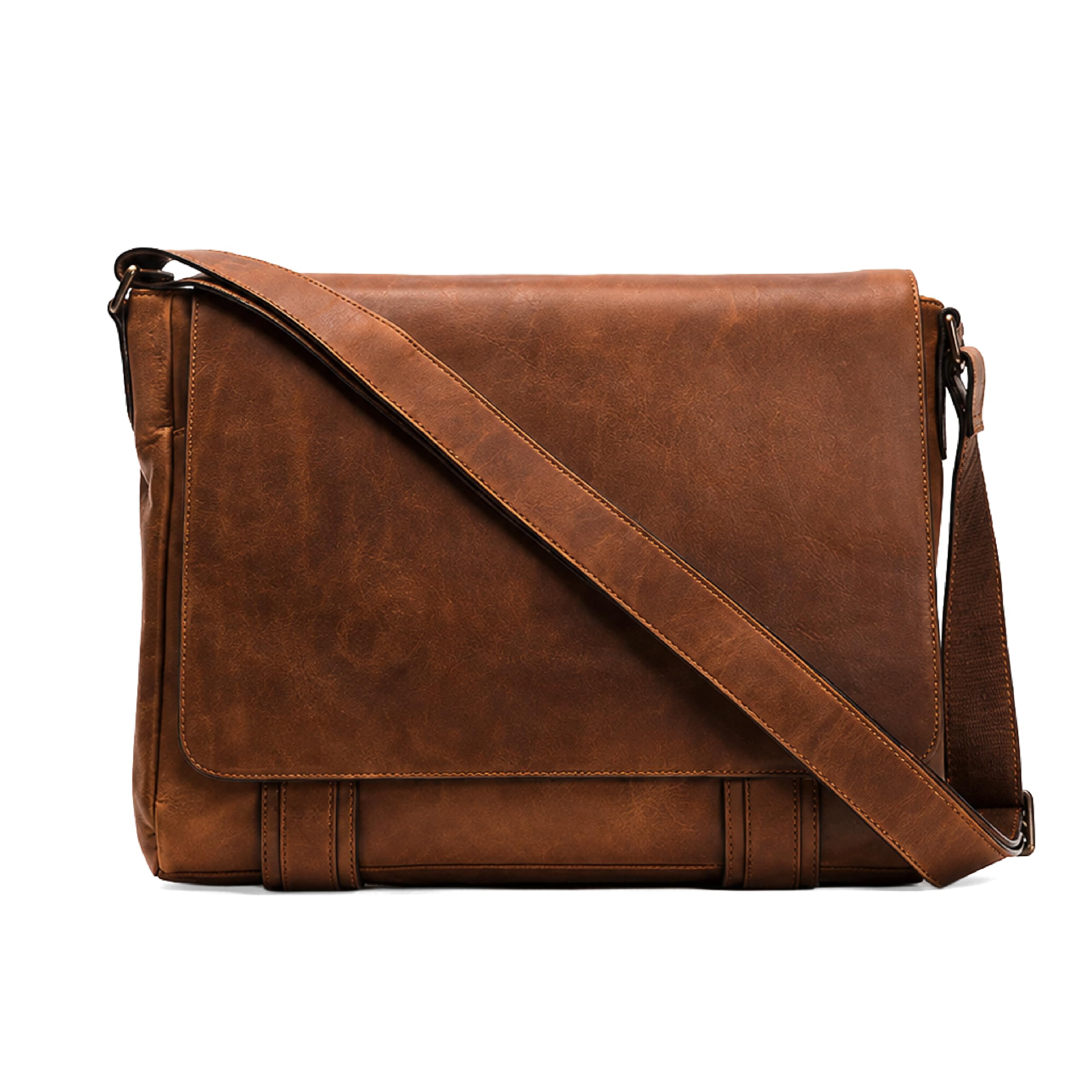 FRYE Men's Logan Messenger Bag, Cognac, One Size