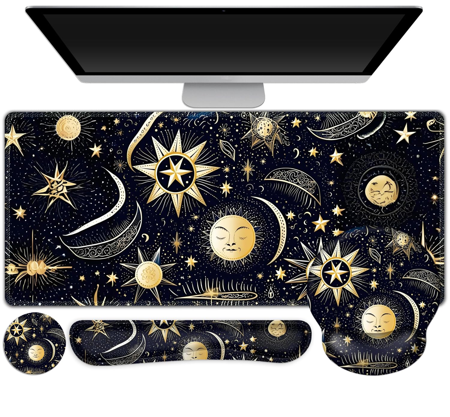 Purple Marble Mouse Pad & Wrist Rest Set - Ergonomic Comfort -23 Purple Marble Mouse Pad & Wrist Rest Set - Ergonomic Comfort -23