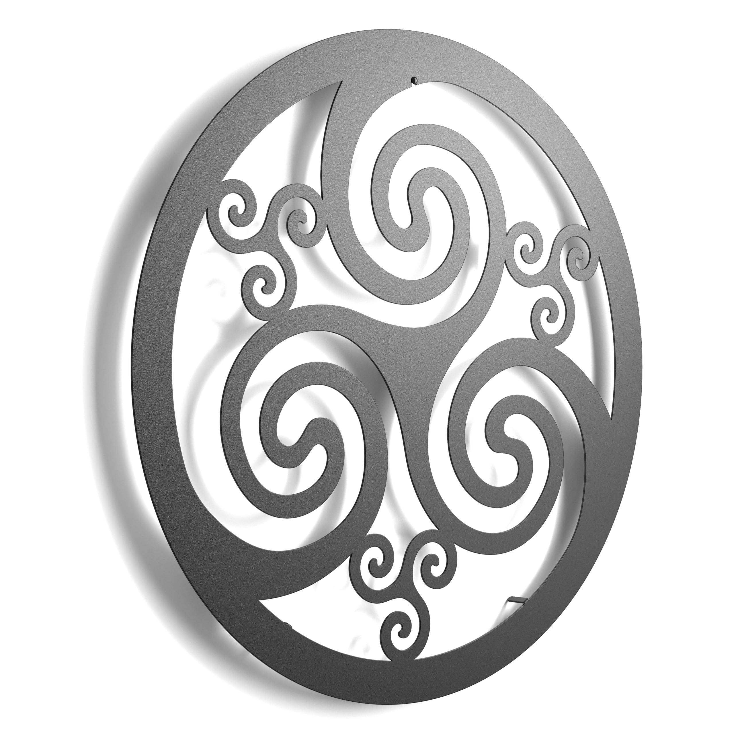 keluly Metal Decoration Floating Wall Sculpture with Shadows in Steel (TRISKEL, 43 x 31 cm.), 43L x 31W cm - Image 3