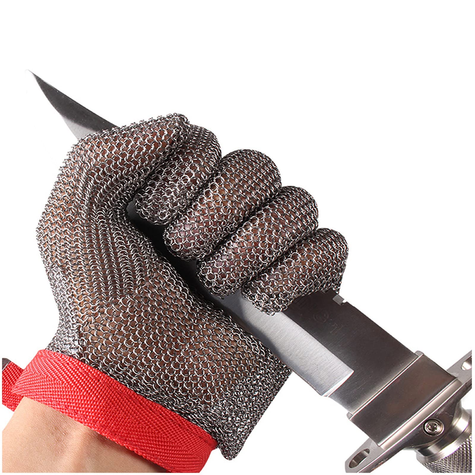 WXYZ Guantes de protección Protectora de Grado 9, Guantes de Trabajo de Seguridad de Acero Inoxidable de Alta Resistencia, para Cocina, jardín, Carnicero (Color : 10pcs/XL)