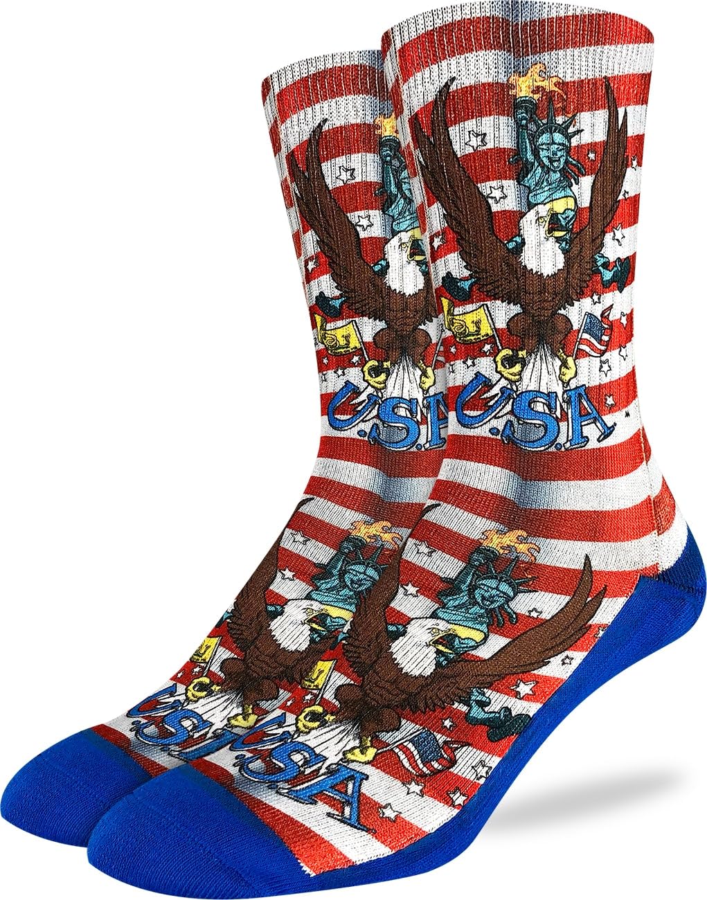 Good Luck SockMen's American Flag & Presidents Socks, Adult