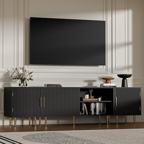 Miniatura 6 de Soporte de TV de 71 pulgadas para TV de 50607080 pulgadas, soporte de TV moderno para TV de 75 pulgadas, centro de entretenimiento para TV de hasta